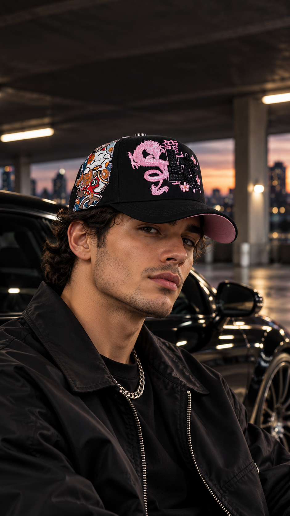 Modelo usando una gorra RICOHATS