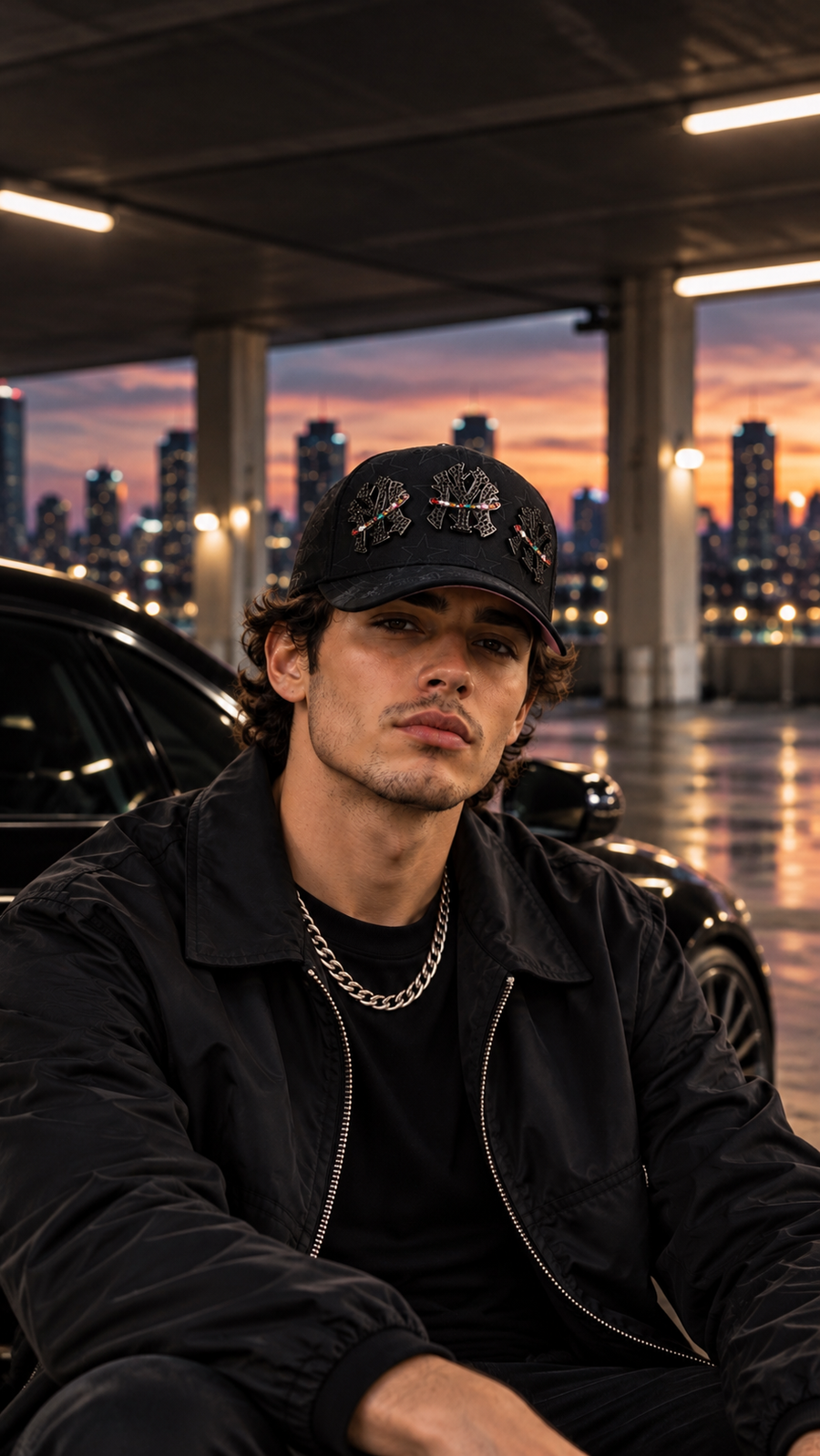 Modelo con la gorra NY STARS de RICOHATS